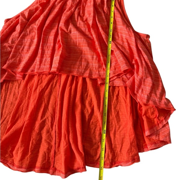 Free People Tiered Coral Sleeveless Top M - Picture 6 of 8